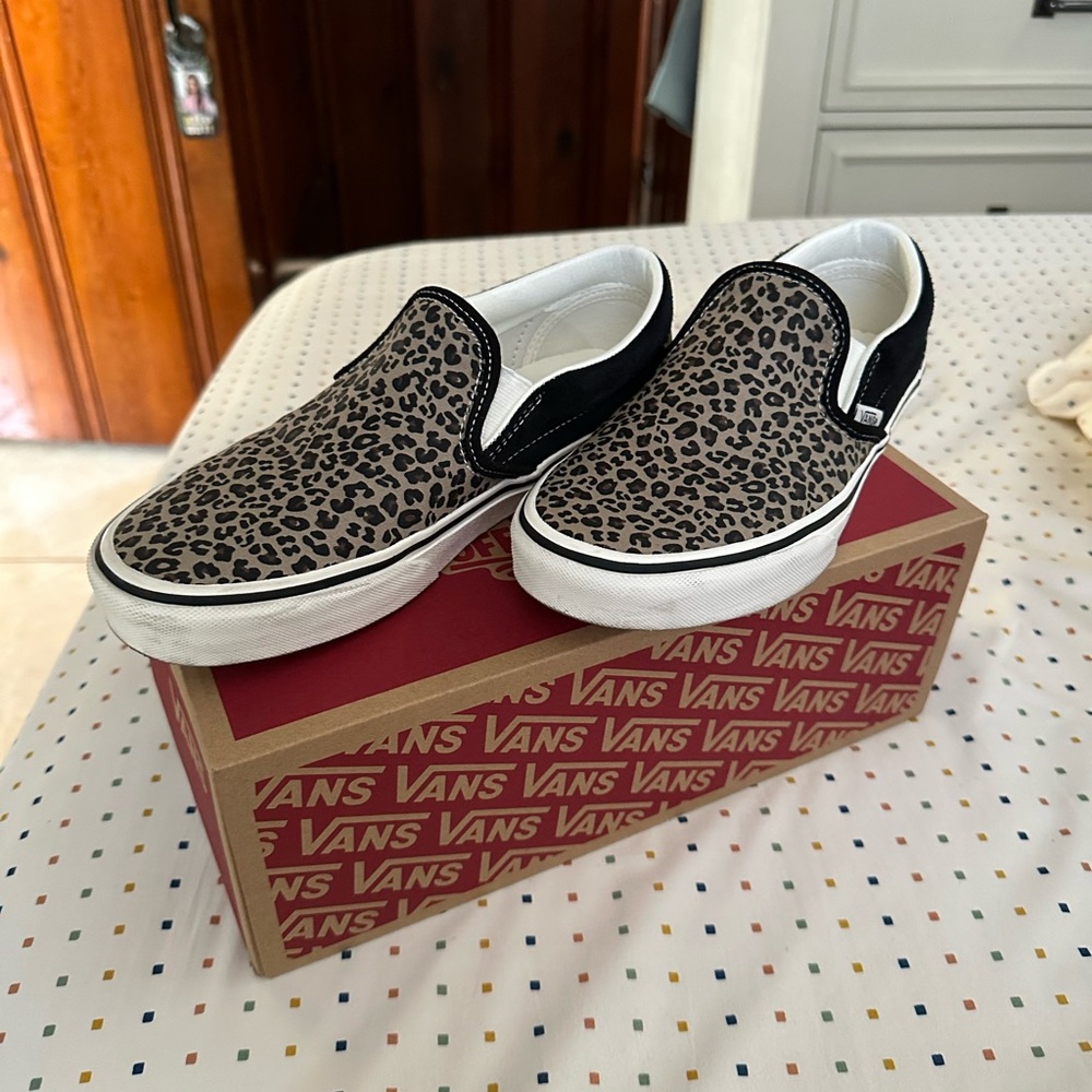 Vans Animal Print Slip-On Sneakers